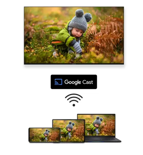 Телевизор, Thomson Smart UHD TV 55"; Google TV; 3840 x 2160 (4K UHD), 4000:1, DLED, 60 Hz, DVB-T/T2/C/S/S2, HDR10, Wi-Fi, Bluetooth, LAN, HDMI 2 (2.0) + 2 (2.1), USB 2 (2.0) + 1 (3.0),Central Swivel Stand, Black - image 11