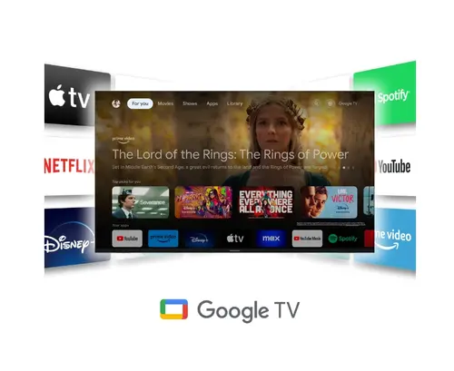 Телевизор, Thomson Smart QLED Pro TV 55"; Google TV; 3840 x 2160 (4K UHD), DLED, 144 Hz, DVB-T/T2/C/S/S2, HDR10, Wi-Fi, Bluetooth, LAN, HDMI 4 (2.1), USB 2 (2.0) + 1 (3.0), Central Swivel Stand, Black - image 11