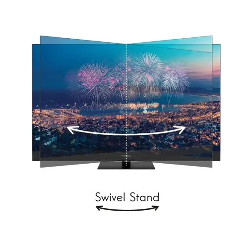 Телевизор, Thomson Smart QLED Plus TV 65"; Google TV; 3840 x 2160 (4K UHD), QLED, 4000:1, 60 Hz, DVB-T/T2/C/S/S2, HDR10, Wi-Fi, Bluetooth, LAN, HDMI 2 (2.0) + 2 (2.1), USB 2 (2.0) + 1 (3.0),Built-in Front Speakers, Central Swivel Stand, Black - image 10