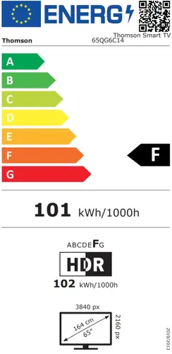 Телевизор, Thomson Smart QLED Plus TV 65"; Google TV; 3840 x 2160 (4K UHD), QLED, 4000:1, 60 Hz, DVB-T/T2/C/S/S2, HDR10, Wi-Fi, Bluetooth, LAN, HDMI 2 (2.0) + 2 (2.1), USB 2 (2.0) + 1 (3.0),Built-in Front Speakers, Central Swivel Stand, Black - image 12