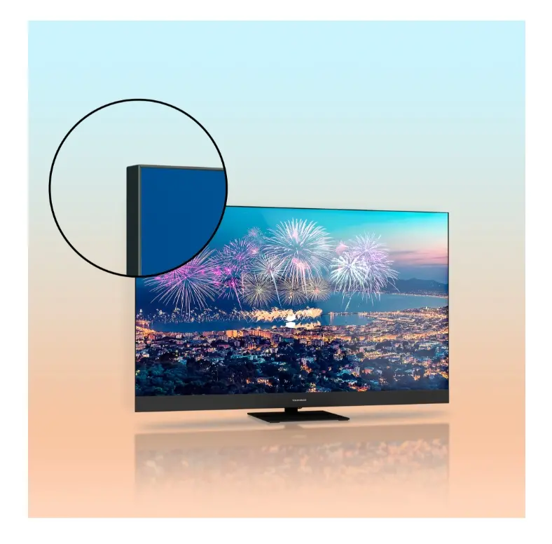Телевизор, Thomson Smart QLED Plus TV 65"; Google TV; 3840 x 2160 (4K UHD), QLED, 4000:1, 60 Hz, DVB-T/T2/C/S/S2, HDR10, Wi-Fi, Bluetooth, LAN, HDMI 2 (2.0) + 2 (2.1), USB 2 (2.0) + 1 (3.0),Built-in Front Speakers, Central Swivel Stand, Black - image 7