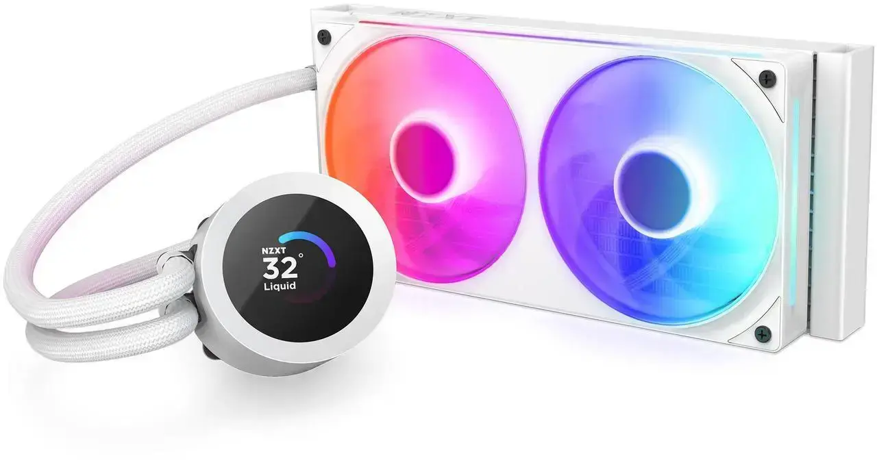 Охладител за процесор NZXT Kraken Plus 240 RGB LCD Display - White - image 1