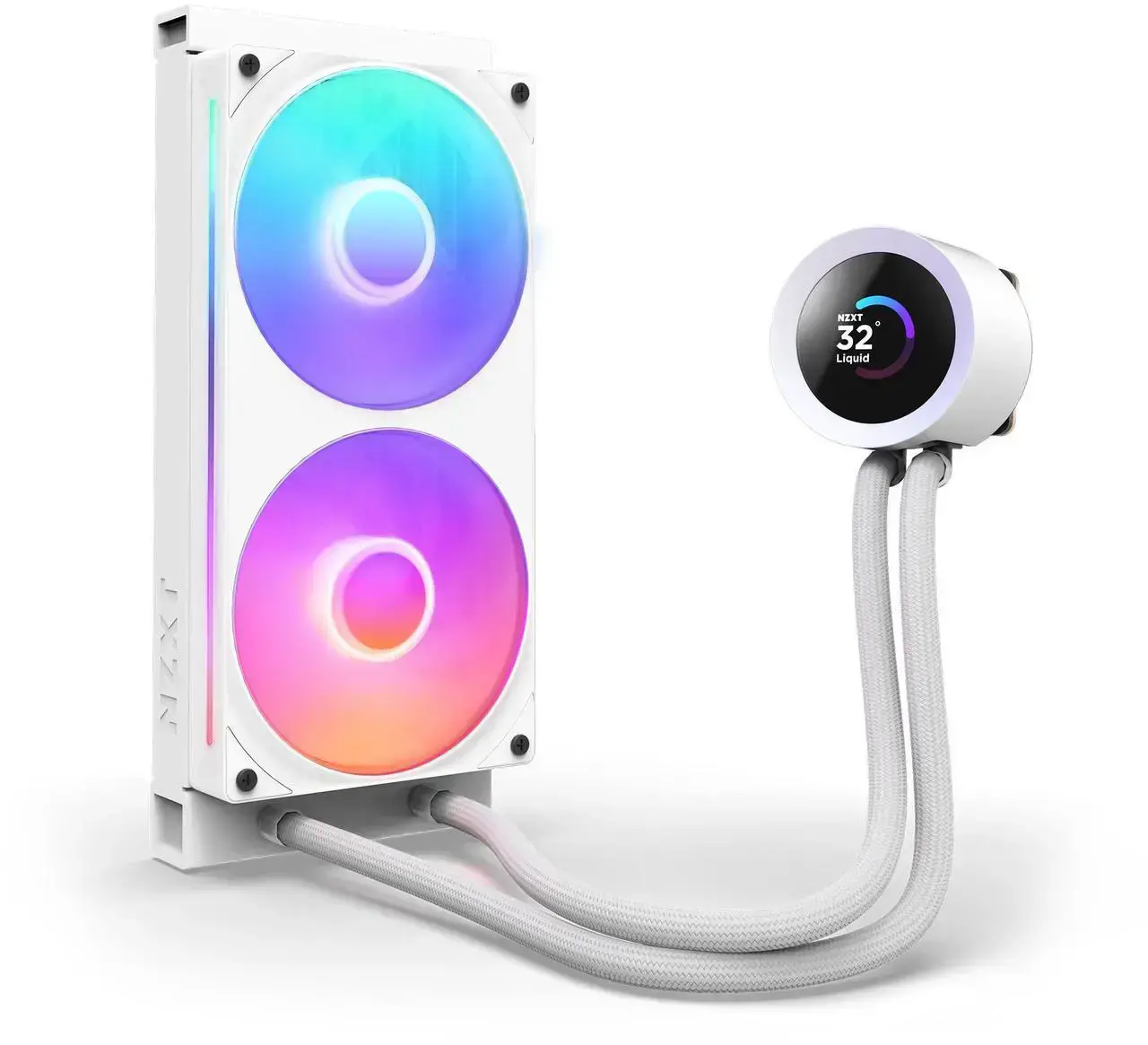 Охладител за процесор NZXT Kraken Plus 240 RGB LCD Display - White - image 2