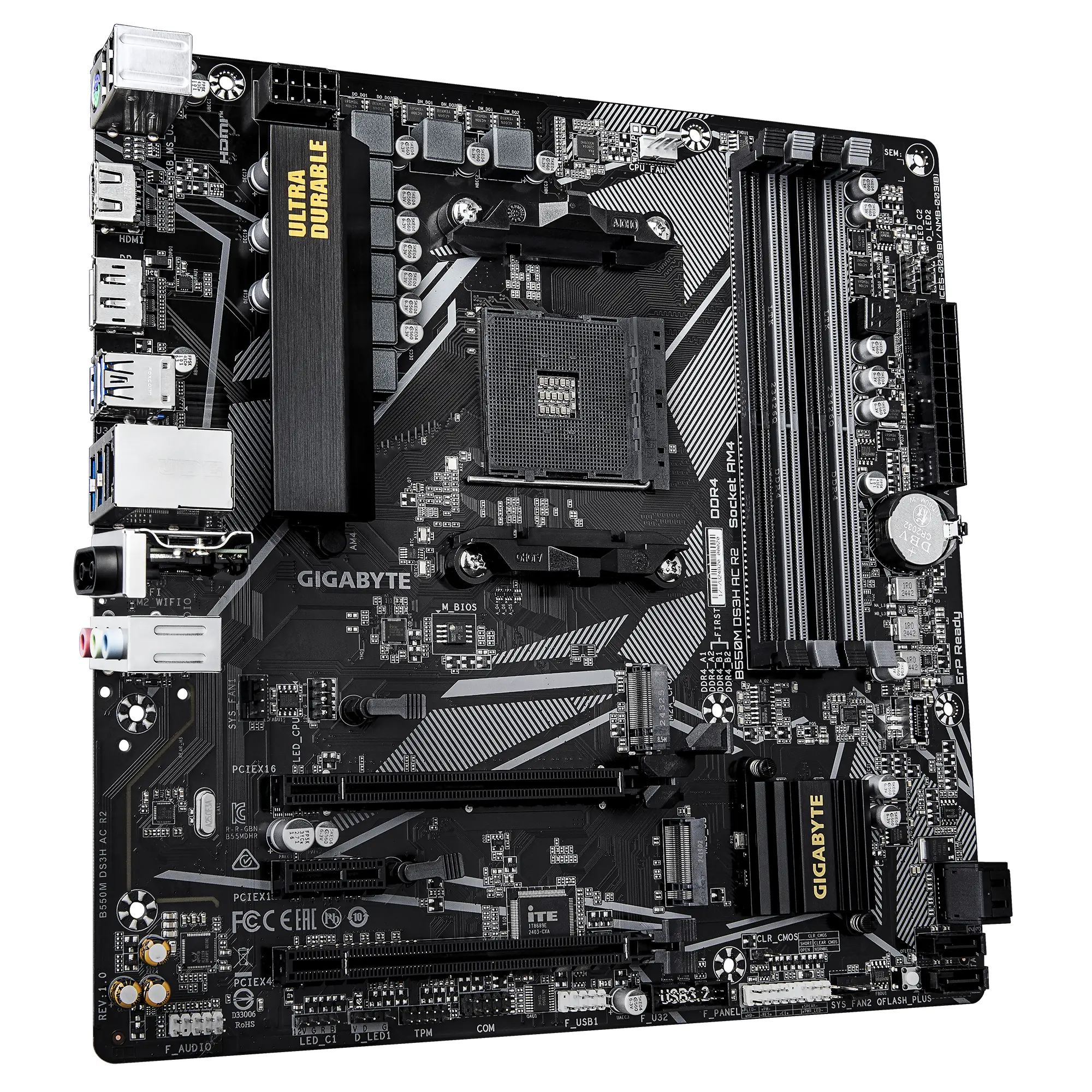Дънна платка GIGABYTE B550M DS3H AC R2 Socket AM4 - image 1