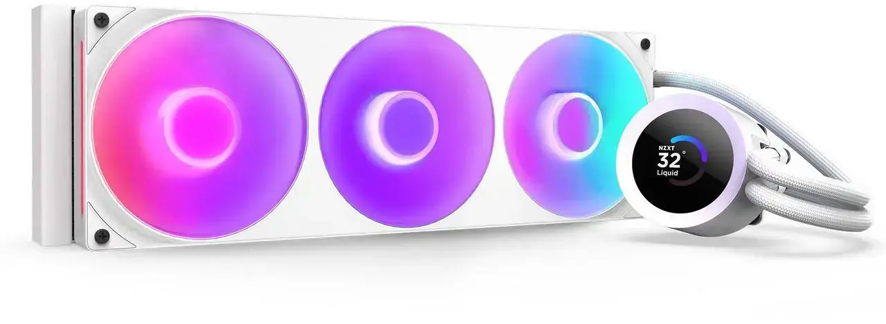 Охладител за процесор NZXT Kraken Plus 360 RGB LCD Display - White