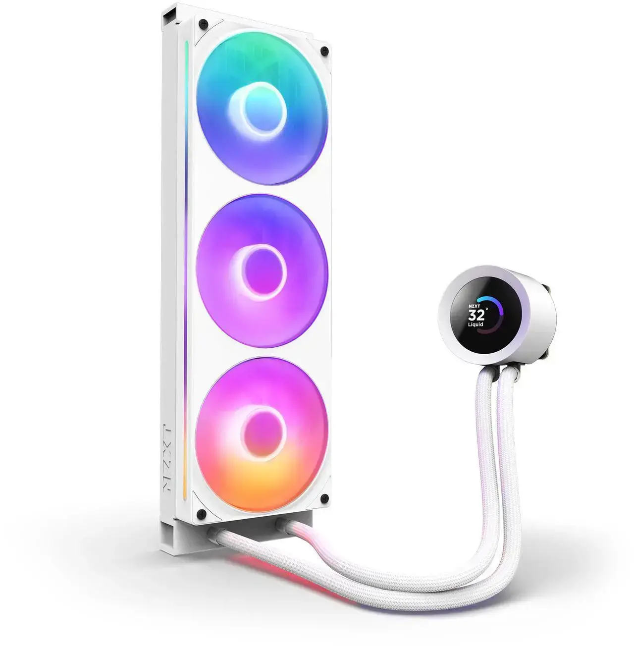 Охладител за процесор NZXT Kraken Plus 360 RGB LCD Display - White - image 2