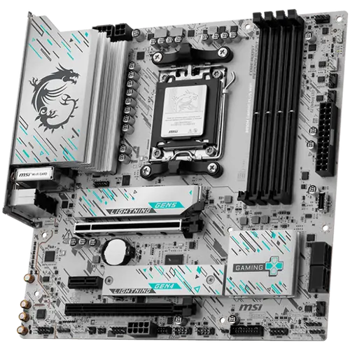 MSI B850M GAMING PLUS WIFI, mATX, Socket AM5, 4x DDR5 Dual Channel DDR5 up to 8200(OC)MHz, 2x PCIe x16 slot, 2x M.2 slot, 3x USB 5Gbps, 3x USB 10Gbps, 2x USB 10Gbps Type-C, HDMI, DP, 7.1 HD Audio, 5G LAN, WiFI 7, BT, 3Y - 3