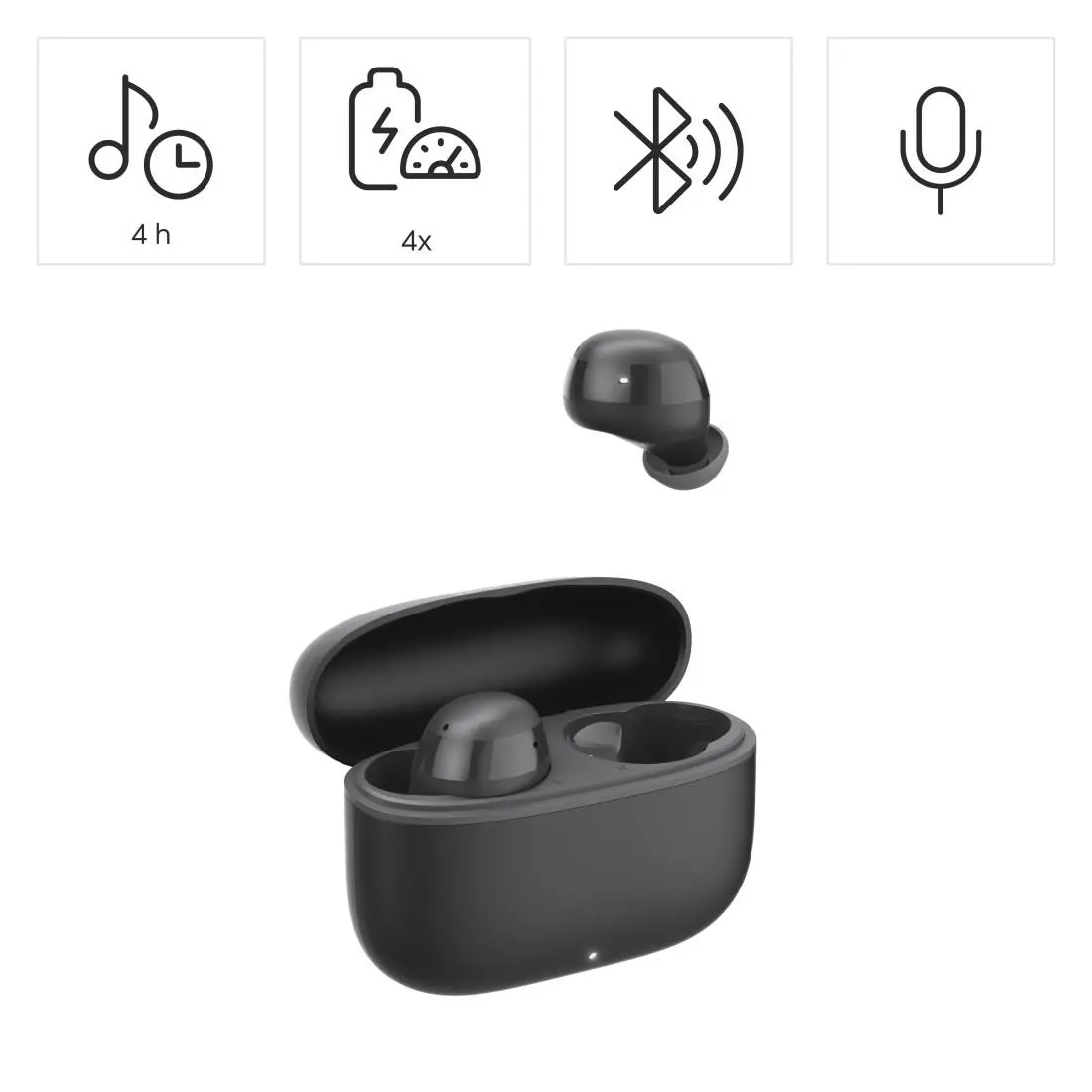 HAMA Блутут слушалки "Freedom Buddy II", True Wireless, Черен - image 9