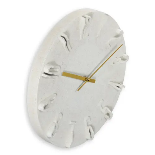 HAMA Ceas de perete "Corfu", Diametru 30 cm, cu quartz, analogic, cifre 3D, bej - 2