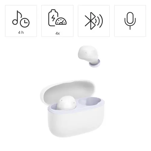 HAMA Блутут слушалки "Freedom Buddy II", True Wireless, Бял - image 9