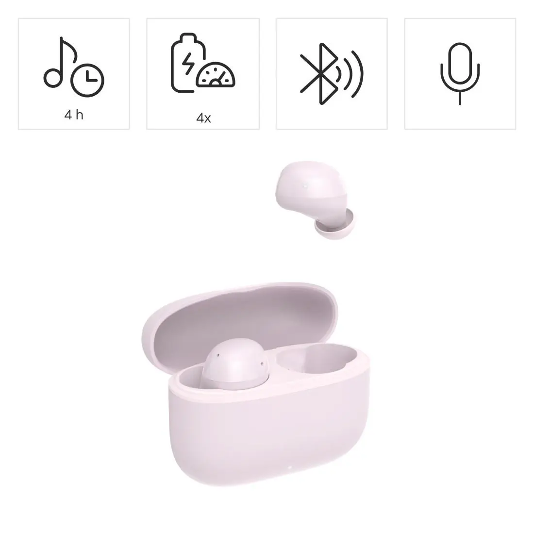 HAMA Bluetooth ακουστικά "Freedom Buddy II", True Wireless, Ροζ - image 9