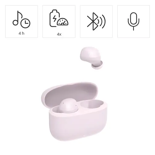 HAMA Bluetooth ακουστικά "Freedom Buddy II", True Wireless, Ροζ - 10