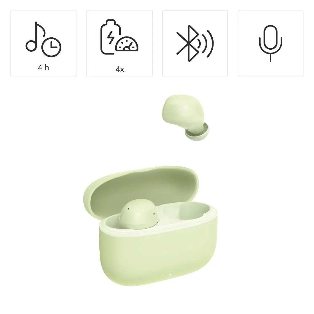 HAMA Bluetooth ακουστικά "Freedom Buddy II", True Wireless, Πράσινο - image 8