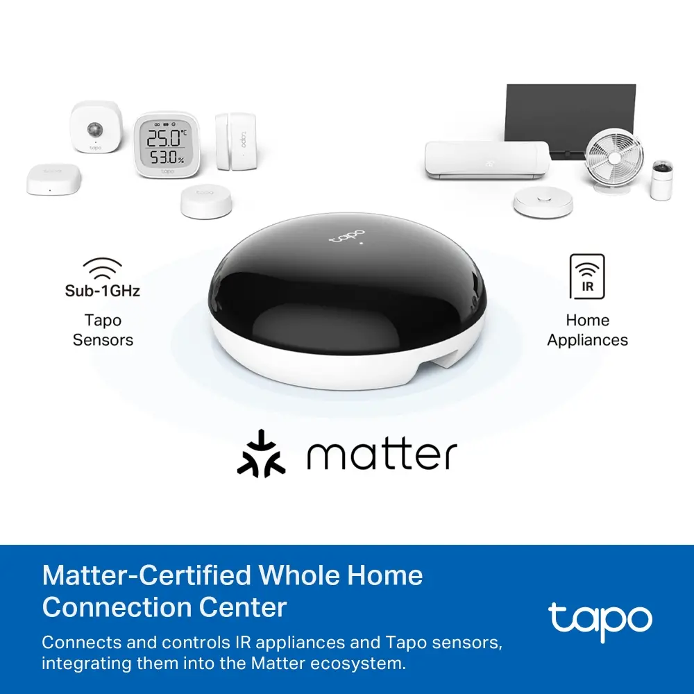 Интелигентен хъб TP-Link Tapo H110, Smart IR & IoT хъб, 868 MHz - image 9
