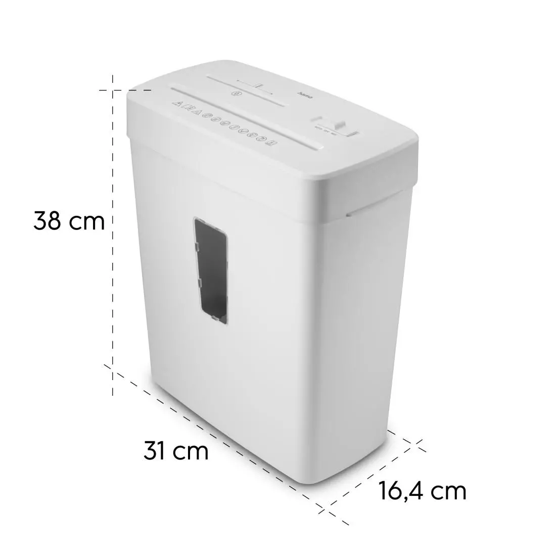 HAMA Шредер „Prime M50CD-B“, ниво на сигурност P5 T2 E2 O1, бял - image 11