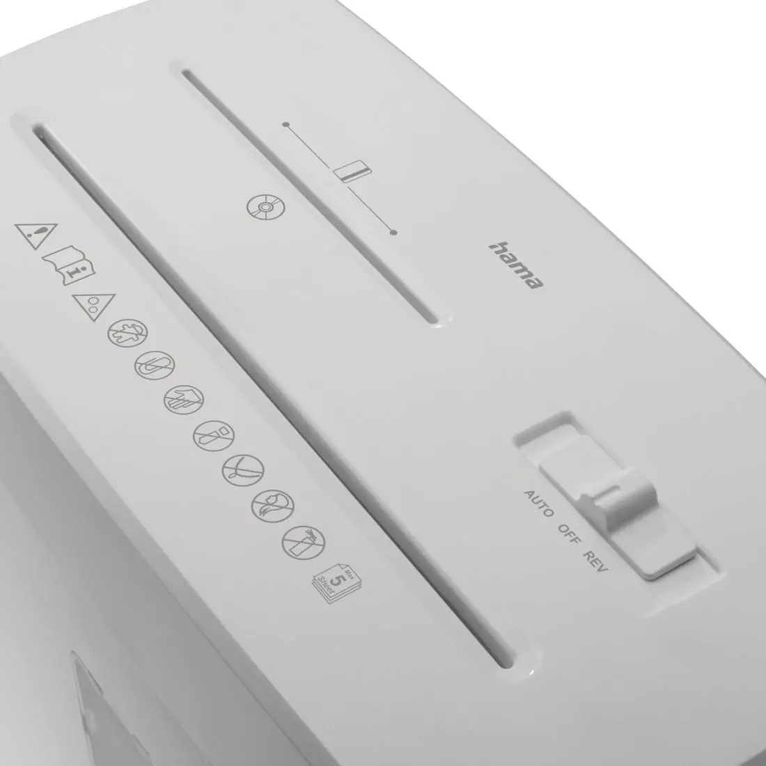 HAMA Шредер „Prime M50CD-B“, ниво на сигурност P5 T2 E2 O1, бял - image 9