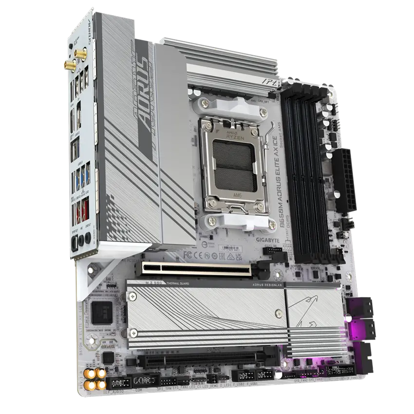 Дънна платка, GIGABYTE GB B650M AOR ELITE AX ICE /AM5 - image 1