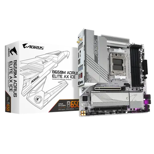 Μητρική πλακέτα, GIGABYTE GB B650M AOR ELITE AX ICE /AM5 - 4