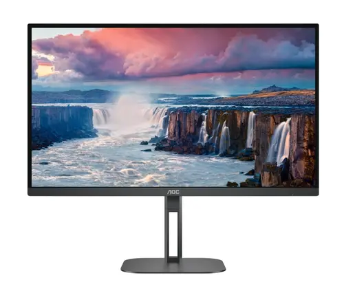 Монитор, AOC Q27V5N/BK, 27" VA WLED, 2560x1440@75Hz, 4ms GtG, 300cd m/2, 4000:1, 20M:1 DCR, Adaptive Sync, FlickerFree, Low Blue Light, 3Wx2, Tilt, Height Adjust, Pivot, Swivel, 2xHDMI, 2xDP - image 2