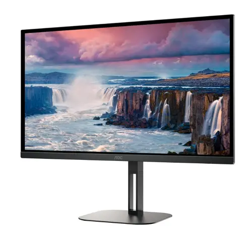 Монитор, AOC Q27V5N/BK, 27" VA WLED, 2560x1440@75Hz, 4ms GtG, 300cd m/2, 4000:1, 20M:1 DCR, Adaptive Sync, FlickerFree, Low Blue Light, 3Wx2, Tilt, Height Adjust, Pivot, Swivel, 2xHDMI, 2xDP - image 3