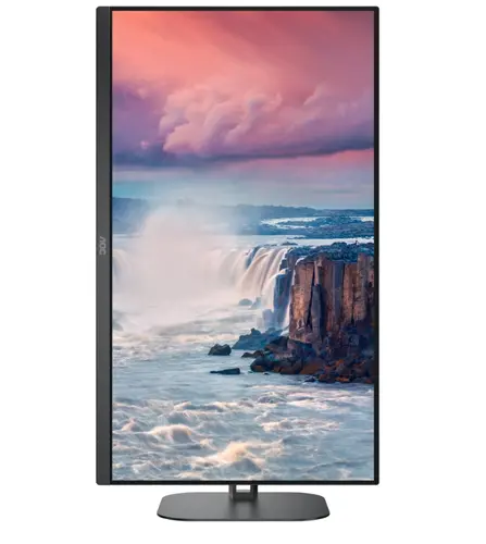 Монитор, AOC Q27V5N/BK, 27" VA WLED, 2560x1440@75Hz, 4ms GtG, 300cd m/2, 4000:1, 20M:1 DCR, Adaptive Sync, FlickerFree, Low Blue Light, 3Wx2, Tilt, Height Adjust, Pivot, Swivel, 2xHDMI, 2xDP - image 7