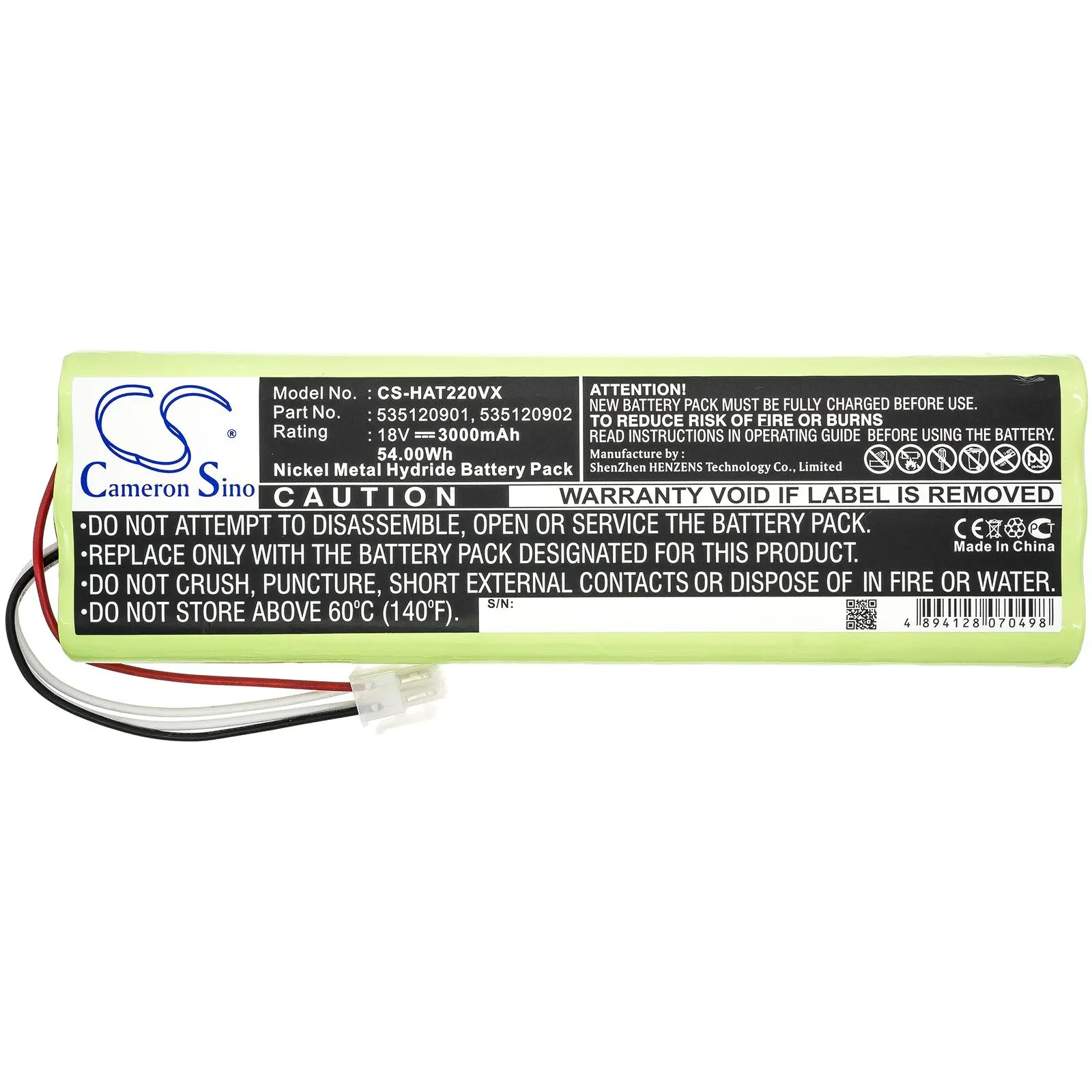 Батерия Cameron Sino, За косачка робот GARDENA Robotic R160 , HUSKVARNA Automover 260ACX,Automower 210C, 1128621-01 18V 3000mAh Cameron Sino - image 3