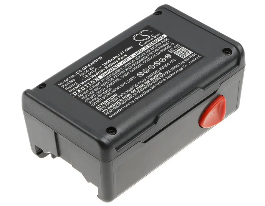 Батерия Cameron Sino, за акумулаторен храсторез GARDENA 648844, EasyCut 42, SmallCut 300, 8834-20 18V 1500mAh Cameron Sino