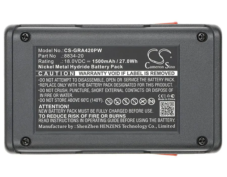 Батерия Cameron Sino, за акумулаторен храсторез GARDENA 648844, EasyCut 42, SmallCut 300, 8834-20 18V 1500mAh Cameron Sino - image 2
