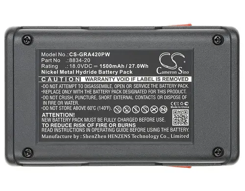 Батерия Cameron Sino, за акумулаторен храсторез GARDENA 648844, EasyCut 42, SmallCut 300, 8834-20 18V 1500mAh Cameron Sino - image 2