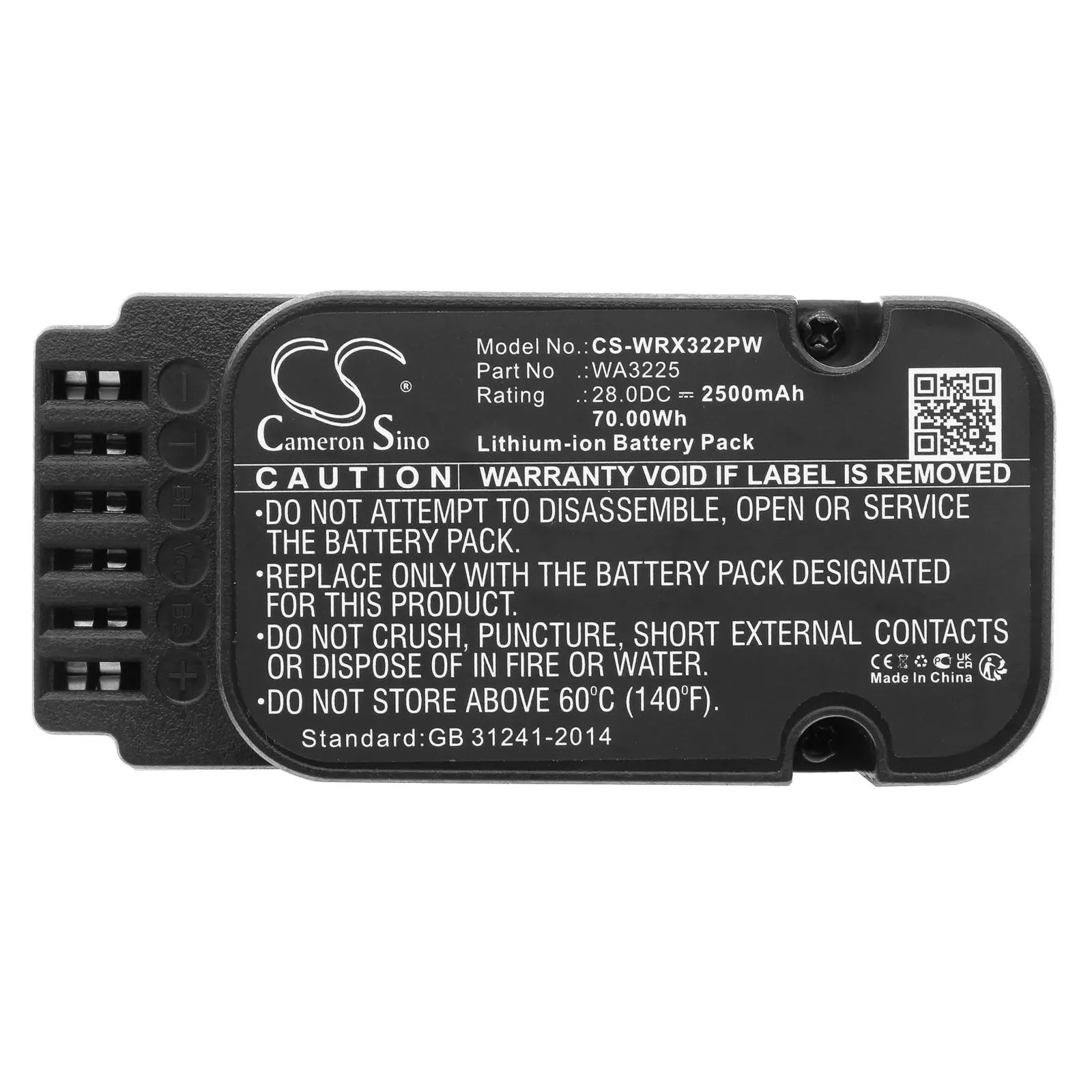 Батерия Cameron Sino, За косачка робот WORX Landroid L1500, Landroid L2000, Landroid M1000I , WA3225, WA3226 28V 2500mAh Cameron Sino - image 4
