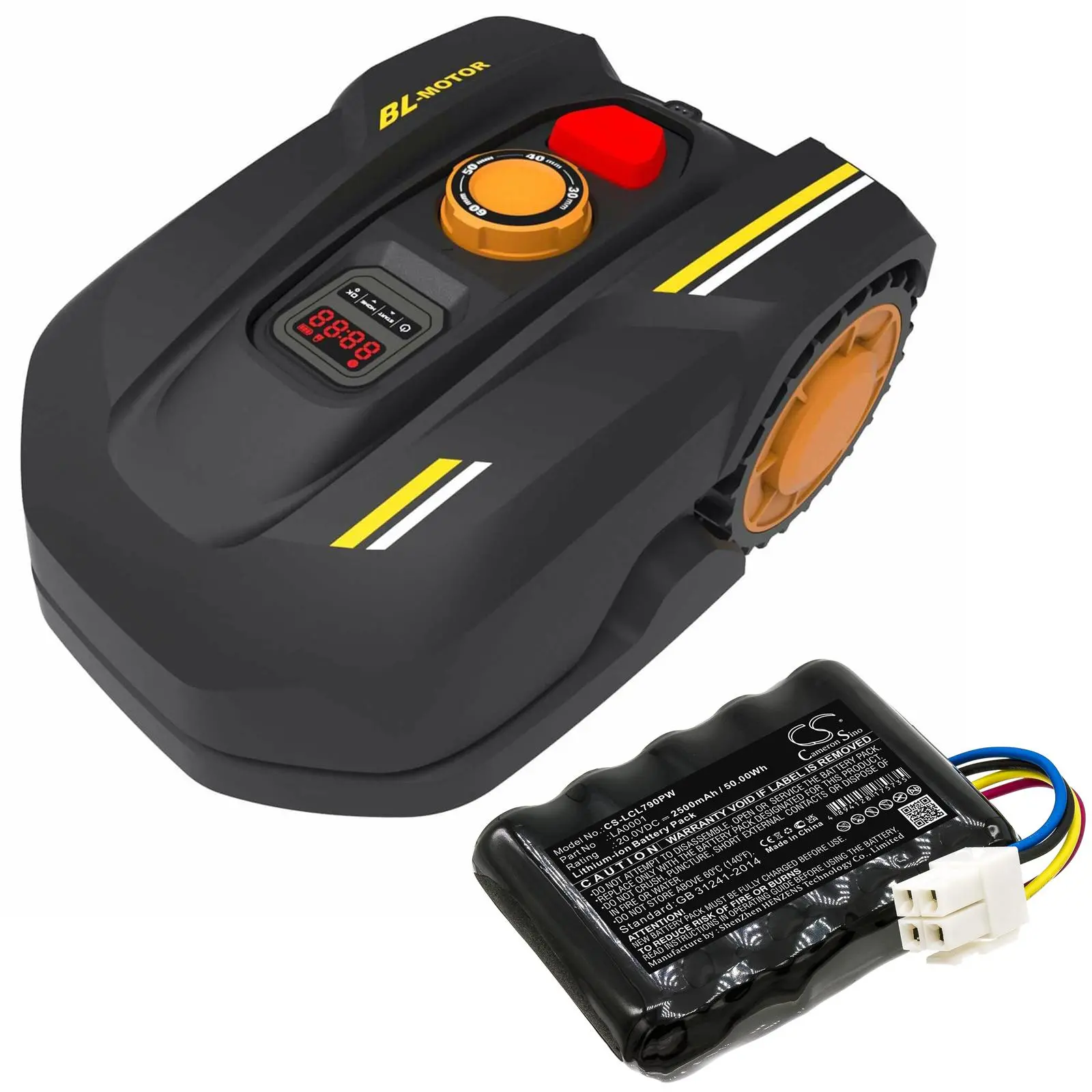Батерия Cameron Sino, За косачка робот FERREX 800m2 2021, Landxcape LX790, 791,795 LA0001,LA0002  20V 2500mAh Cameron Sino - image 2