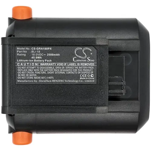 Батерия  акумулаторен тример Gardena 881, 8866, Accu Hedge Trimmer EasyCut Li-18/50  LiIon 18V 2500mAh Cameron Sino