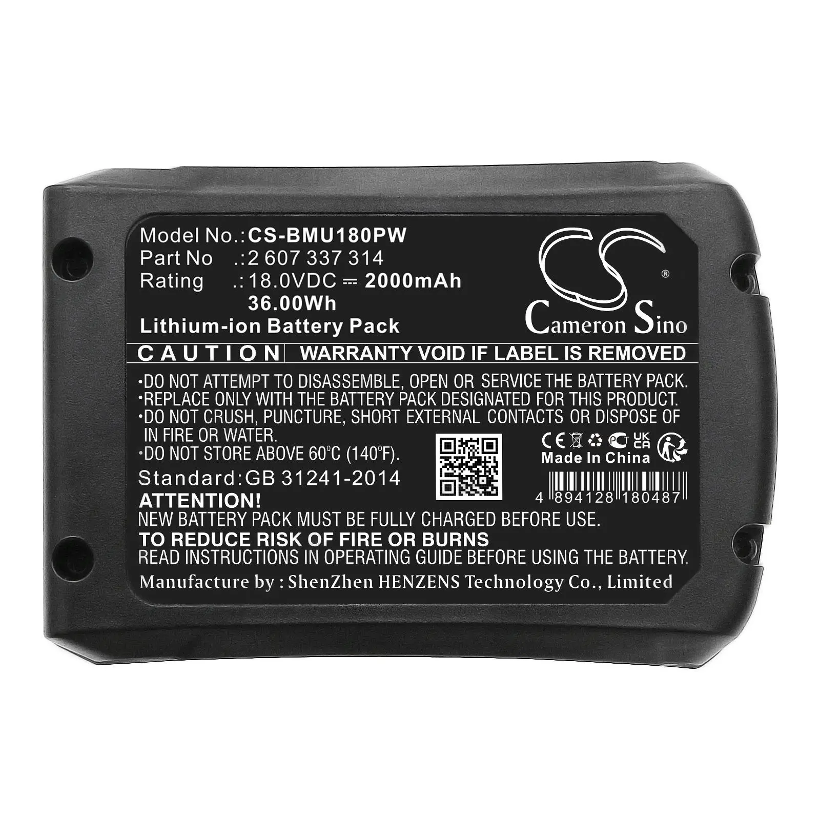 Baterie ferăstrău cu acumulator BOSCH AdvancedCut 18 1600A005B0 LiIon 18V 2000mAh Cameron Sino