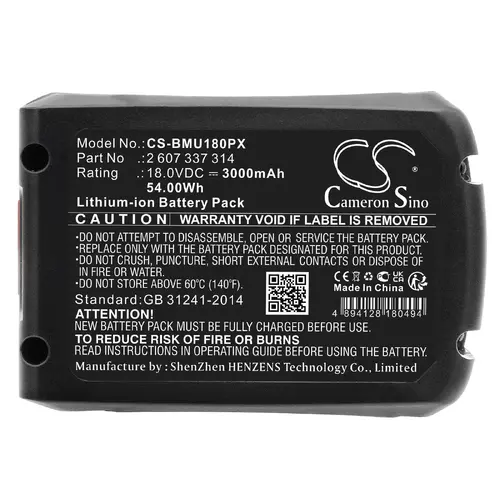 Батерия  акумулаторен трион  BOSCH AdvancedCut 18 1600A005B0 LiIon 18V 3000mAh Cameron Sino