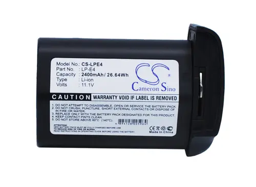 Baterie pentru cameră CANON LPE4 LiIon 11.1V 2400mAh Cameron Sino - 1