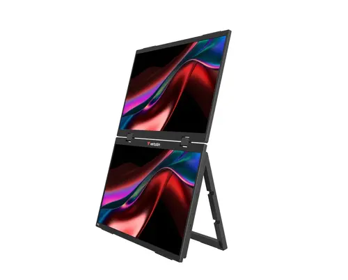 Monitor, Verbatim Portable 15.6" Dual Monitor Essentials - 11