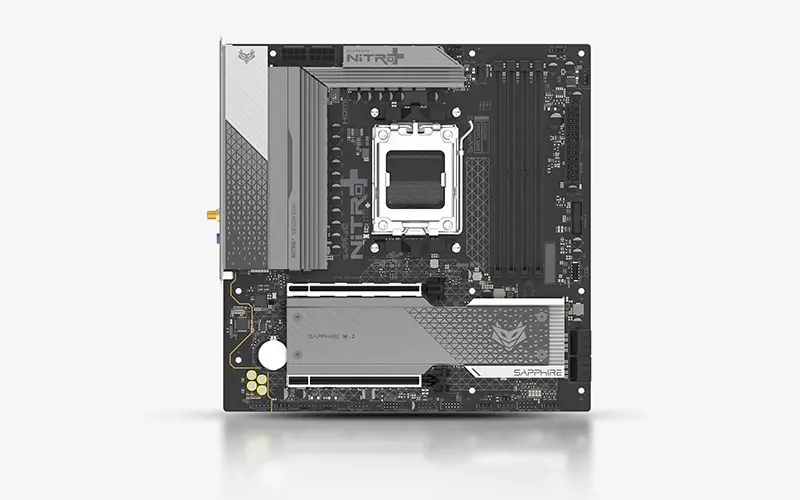 SAPPHIRE AMD B850M AM5 NITRO+ Ryzen R9/R7/R5, 4x DDR5 8000MHz, PCIE 5.0 x 16, 1x M.2 Gen5, 1x M.2 Gen4, LAN 2.5 Gbps, WIFI6, USB, Micro-ATX