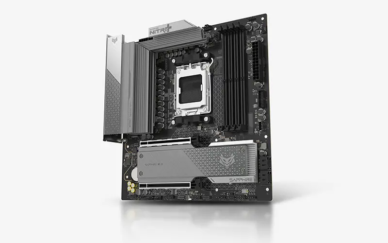 SAPPHIRE AMD B850M AM5 NITRO+ Ryzen R9/R7/R5, 4x DDR5 8000MHz, PCIE 5.0 x 16, 1x M.2 Gen5, 1x M.2 Gen4, LAN 2.5 Gbps, WIFI6, USB, Micro-ATX - image 2