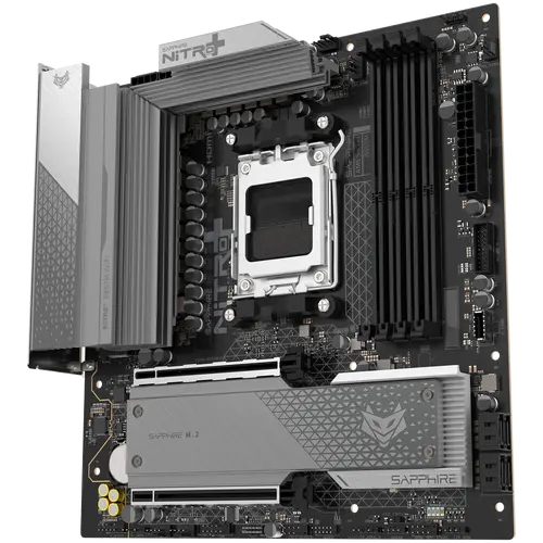 SAPPHIRE AMD B850M AM5 NITRO+ Ryzen R9/R7/R5, 4x DDR5 8000MHz, PCIE 5.0 x 16, 1x M.2 Gen5, 1x M.2 Gen4, LAN 2.5 Gbps, WIFI6, USB, Micro-ATX - image 2
