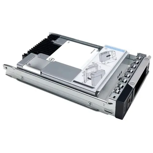 Твърд диск, Dell 480GB SSD SATA 6Gbps Read Intensive 512e 2.5in with 3.5in HYB carrier, 1DWPD, CK - Compatible with R360, R660, R660XS, R760, R760XS and 14,15,16 Gen Hot Plug 3.5 servers