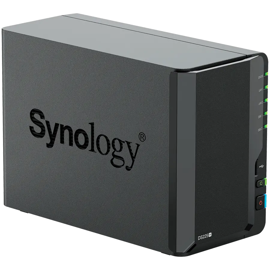 Synology DS225+, Tower, 2-bays 3.5'' SATA HDD/SSD, CPU Inte Celeron J4125 4-core (4-thread) 2.0 GHz, burst up to 2.7 GHz, 2 GB DDR4 non-ECC (expandable up to 6 GB), 1xRJ-45 1GbE LAN, 1xRJ-45 2.5 GbE LAN, 2xUSB 3.2 Gen 1, 1.3 kg, 3yr warranty - image 4