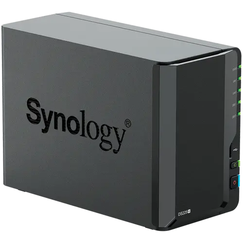Synology DS225+, Tower, 2 θέσεις 3.5'' SATA HDD/SSD, CPU Intel Celeron J4125 4 πυρήνων (4 threads) 2.0 GHz, burst έως 2.7 GHz, 2 GB DDR4 non-ECC - 5