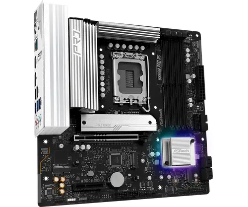 ASROCK MB Desktop B860M Pro Rs, S.1851, 4x DDR5, 1x PCIe 5.0 x16, 1x PCIe 4.0 x4, 1x Blazing M.2, 2x Hyper M.2, 4x SATA3, 2x USB-C, 7x USB 3.2, 6x USB 2.0, 1x RJ-45 2.5GB Lan, 1x HDMI, 1x DP 1.4, mATX - image 2