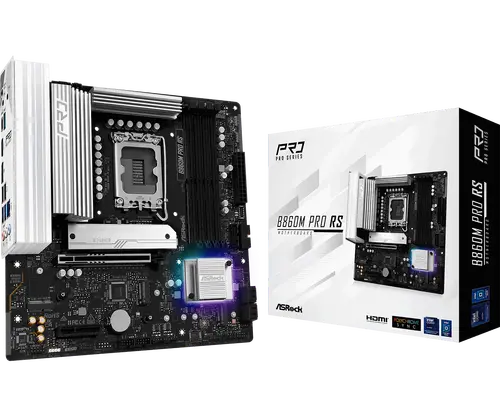 ASROCK Μητρική κάρτα Desktop B860M Pro Rs, S.1851, 4x DDR5, 1x PCIe 5.0 x16, 1x PCIe 4.0 x4, 1x Blazing M.2, 2x Hyper M.2, 4x SATA3, 2x USB-C, 7x USB - 1