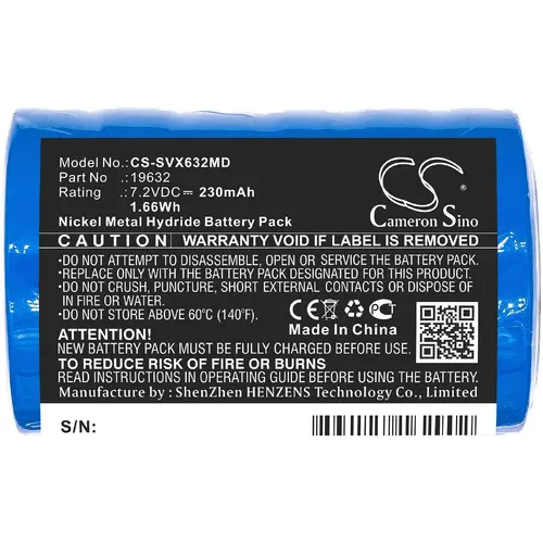 Батерия медицинска за ларингоскоп Servox 14266  19632 Ni-MH 7,2V 230mAh Cameron Sino - image 2