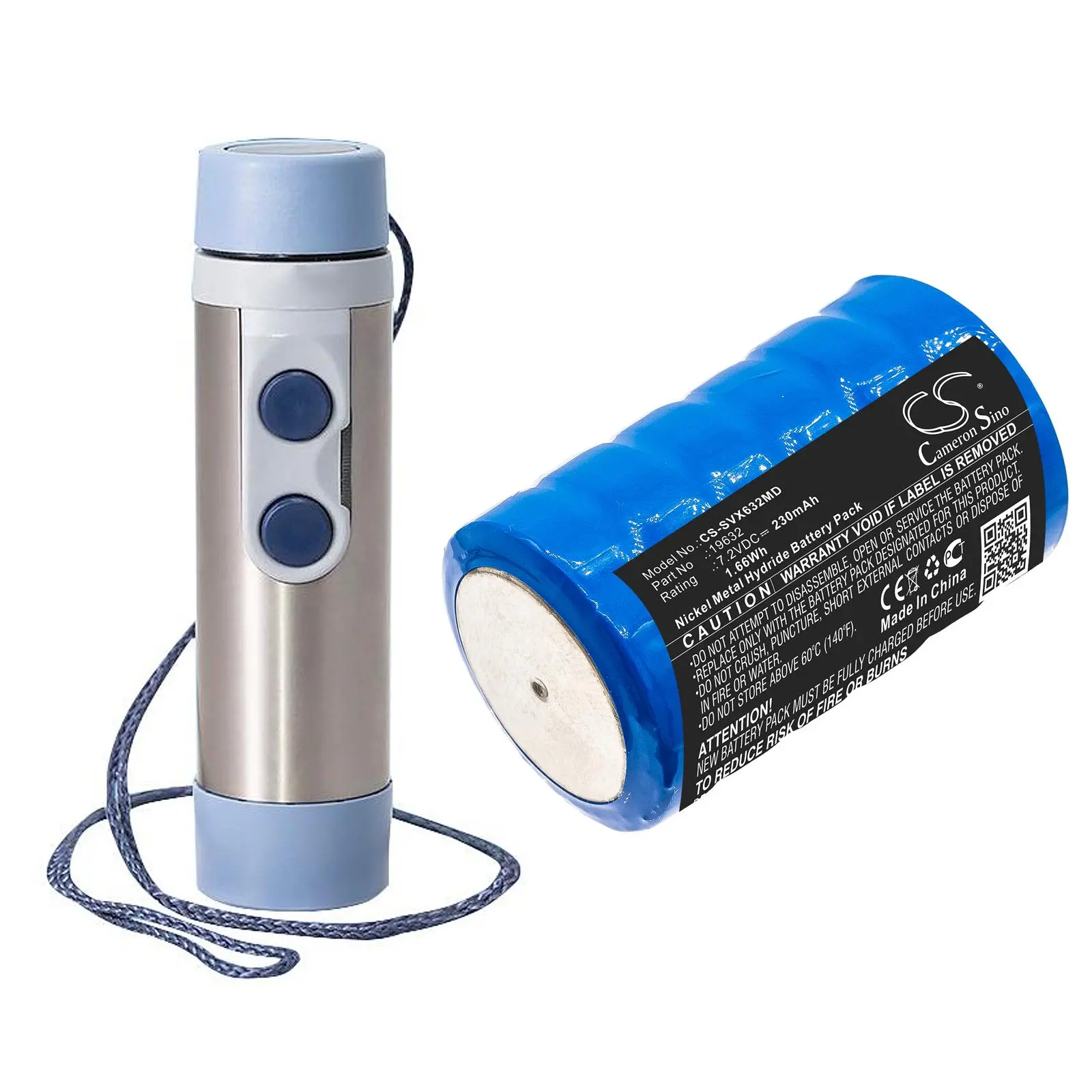 Батерия медицинска за ларингоскоп Servox 14266  19632 Ni-MH 7,2V 230mAh Cameron Sino - image 3