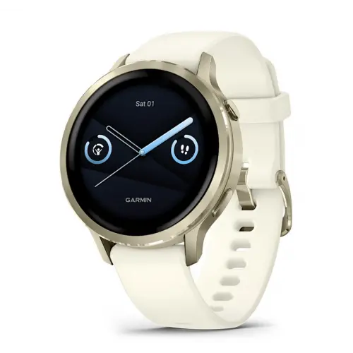 Garmin Venu® 4 - 41 мм - Venu® 4 - 41 мм, Lunar Gold с Bone силиконова каишка 010-03013-00