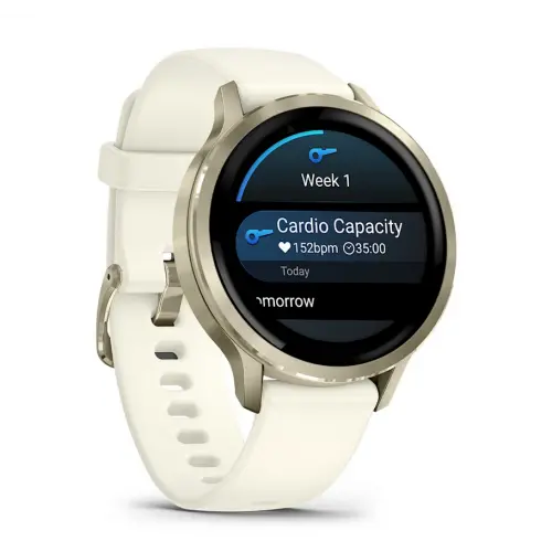 Garmin Venu® 4 - 41 мм - Venu® 4 - 41 мм, Lunar Gold с Bone силиконова каишка 010-03013-00 - image 2
