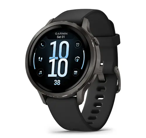 Garmin Venu® 4 - 41 мм - Venu® 4 - 41 мм, Slate с Black силиконова каишка 010-03013-02