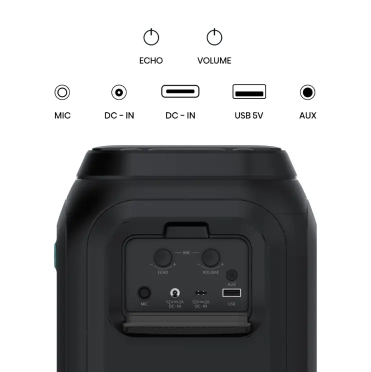 Аудио система, Hisense Party speaker 2.0 Ch., 160W, BT, 12h play, Black - image 2